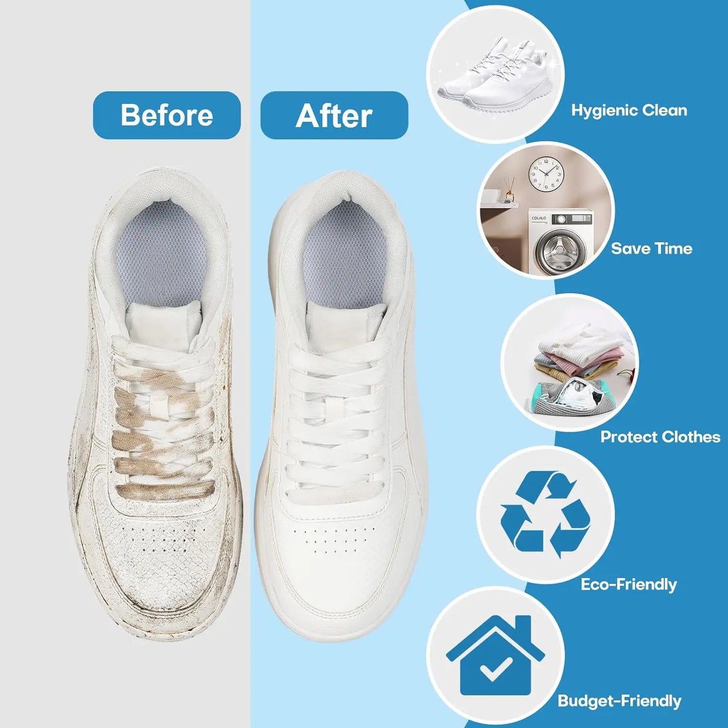 Shoes Washing Bag Laundry Bag Padded Shoe Protector Fluffy Fiber Polyester laundry Wash Bag Machine Washable Organizer