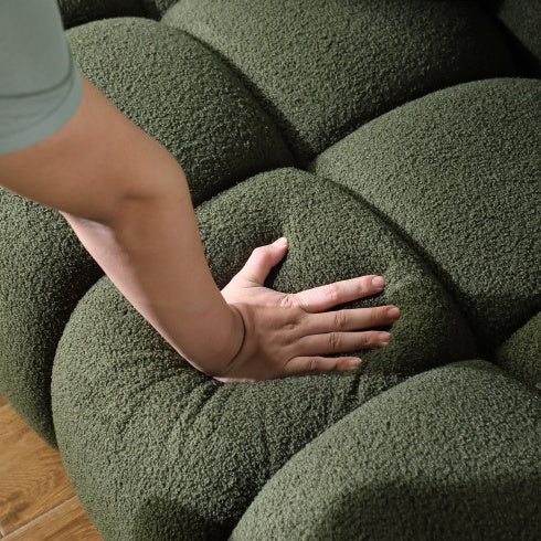 Marshmallow Sofa,boucle Sofa ,2 Seater, LIGHT BROWN - LaTezza Online Shop