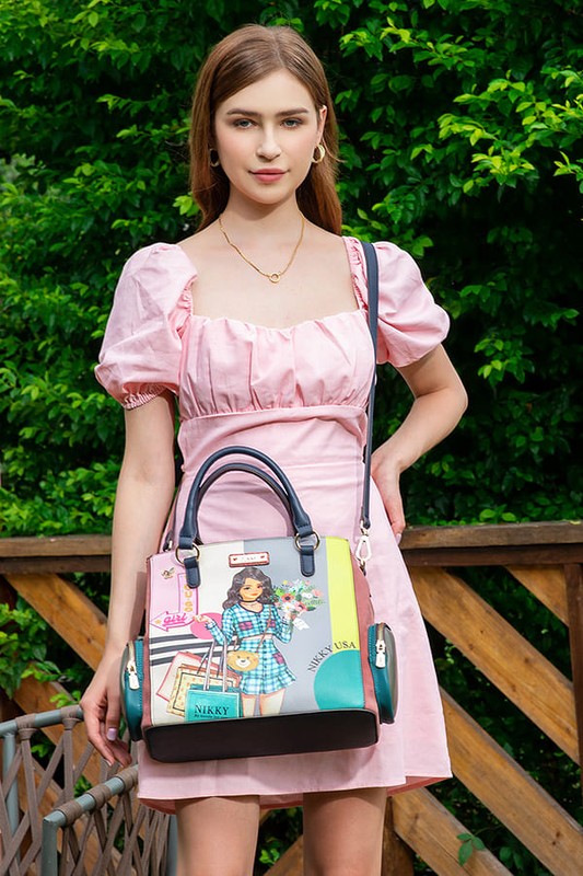 Nicole Lee USA Eco-Leather Handbag with Side Pockets - LaTezza Online Shop