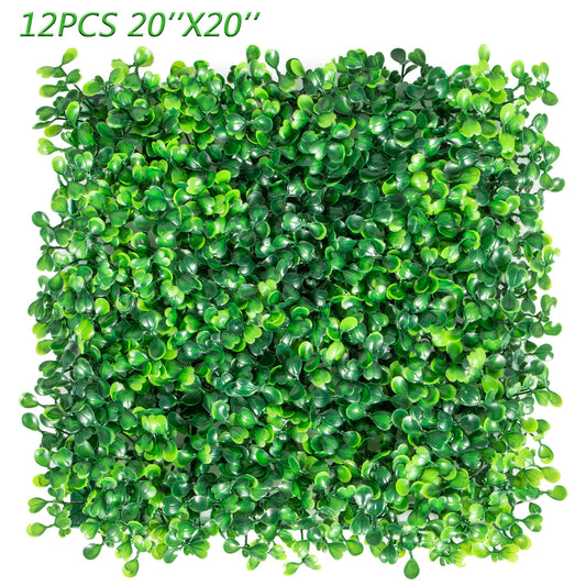 VEVOR 12PCS 20x20inch Artificial Boxwood Panels,Boxwood Hedge Wall Panels,Artificial Grass Backdrop Wall ,Privacy Hedge Screen UV Protected For Outdoor Indoor Garden - LaTezza Online Shop