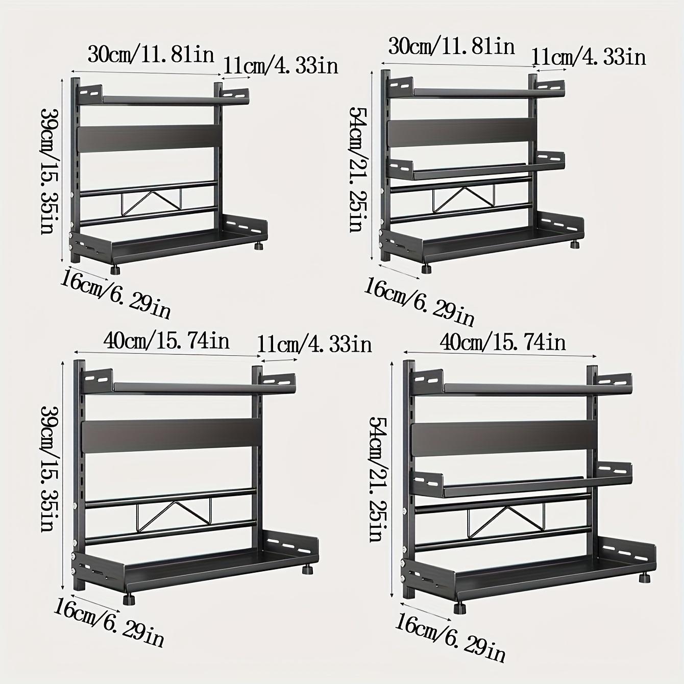 1 Piece Stainless Steel Multi-layer Spice Rack Suitable For Kitchen Countertops Multi-function Layered Rack For Orderly Spice Storage Suitable For Home Kitchens And Restaurants