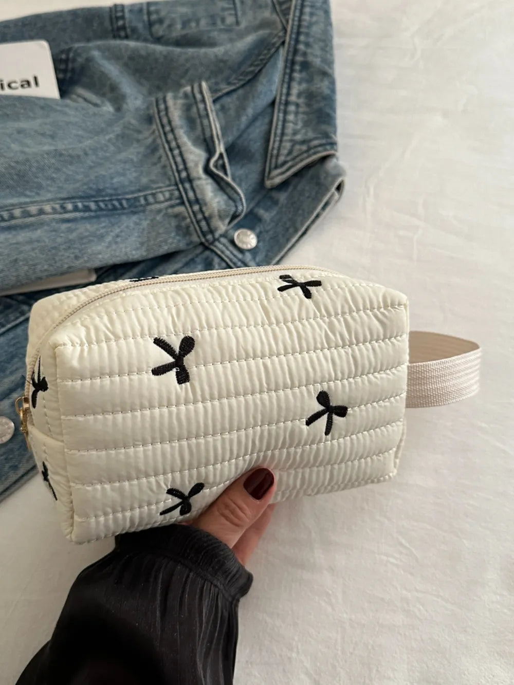 Texture Contrast Bow Wristlet - LaTezza Online Shop