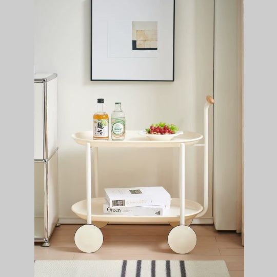 Movable Small Pushcart Coffee Table Storage Double-layer Modern - LaTezza Online Shop
