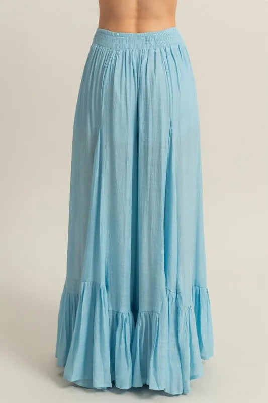 HYFVE High-Waist Ruffle Flared Wide Leg Pants - LaTezza Online Shop