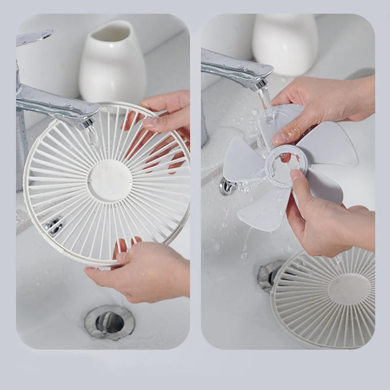 7200mAh USB Rechargeable Fan Portable Foldable Telescopic Silent Fan 4 Speed Adjustable Cooling Fan with Remote Control