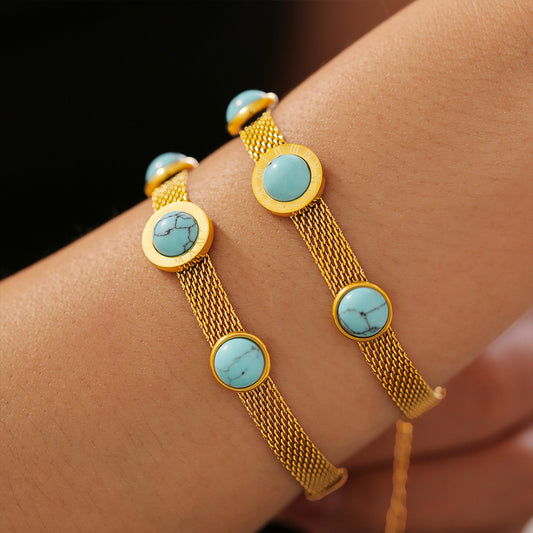 Turquoise Titanium Steel Bracelet - LaTezza Online Shop