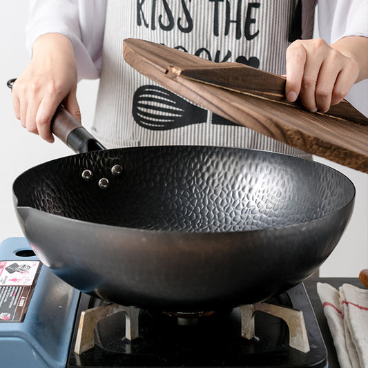 Iron Pan Traditional Iron Wok Handmade - LaTezza Online Shop