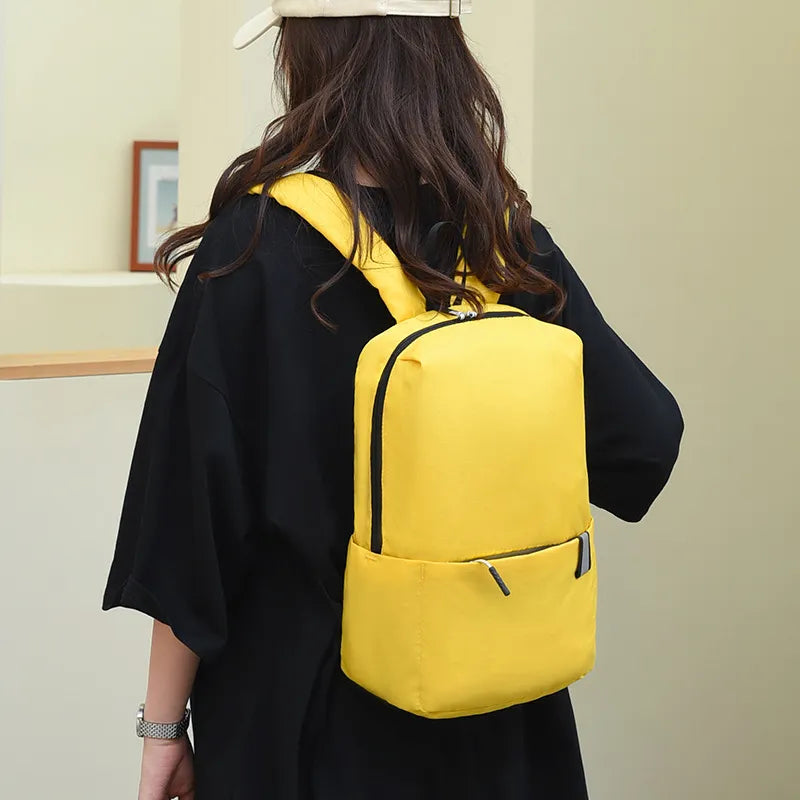 Solid Color Nylon Backpack Bag - LaTezza Online Shop