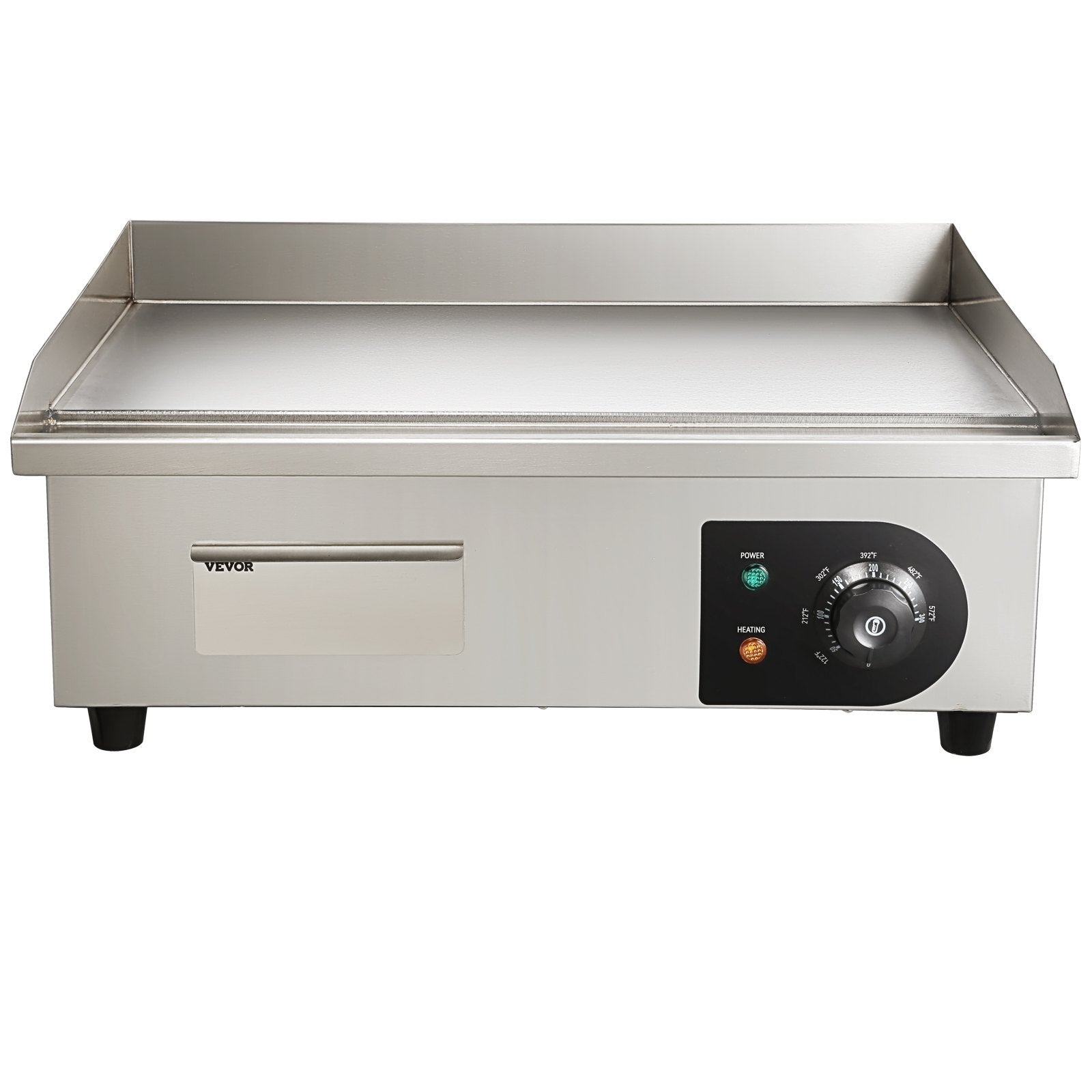 VEVOR ,1600W Countertop Flat Top  Steel Teppanyaki Grill With Iron Cooking Plate Adjustable Temp Control 2 Shovels & Brushes, 110V - LaTezza Online Shop