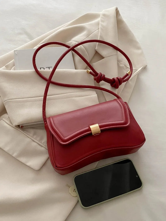 Knotted Strap PU Leather Handbag - LaTezza Online Shop