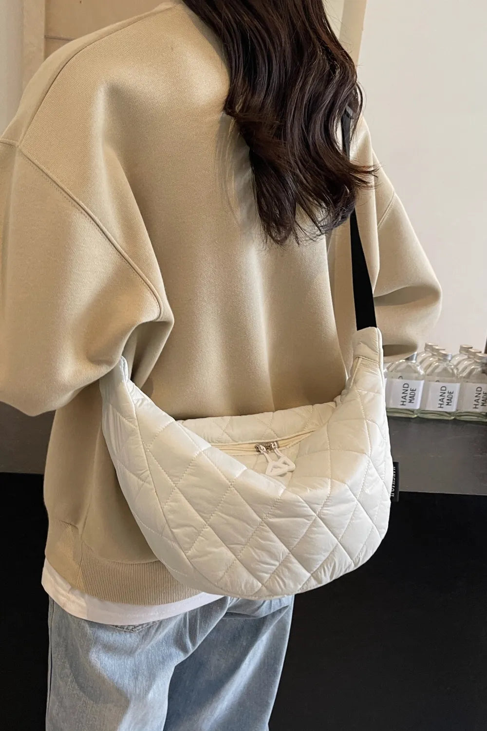 Quilted Adjustable Strap Crossbody Bag - LaTezza Online Shop