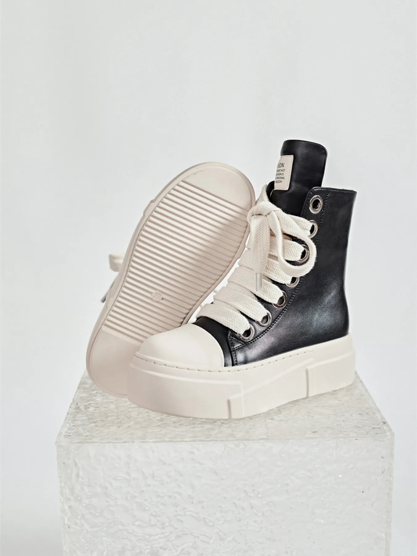 Platform Lace Up Contrast Sneakers - LaTezza Online Shop