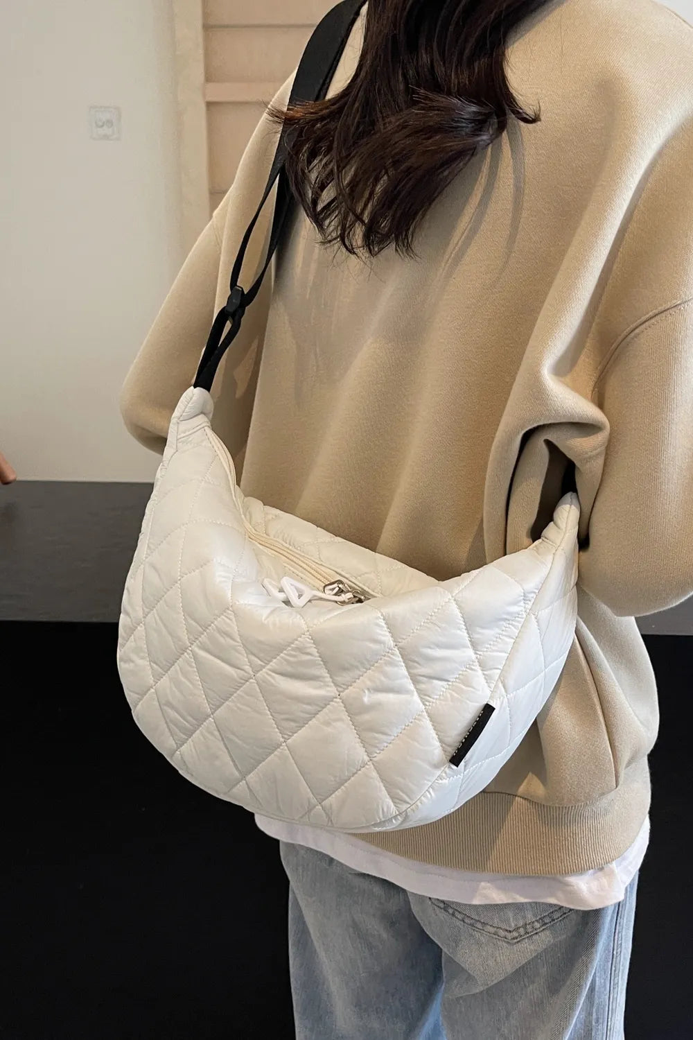 Quilted Adjustable Strap Crossbody Bag - LaTezza Online Shop