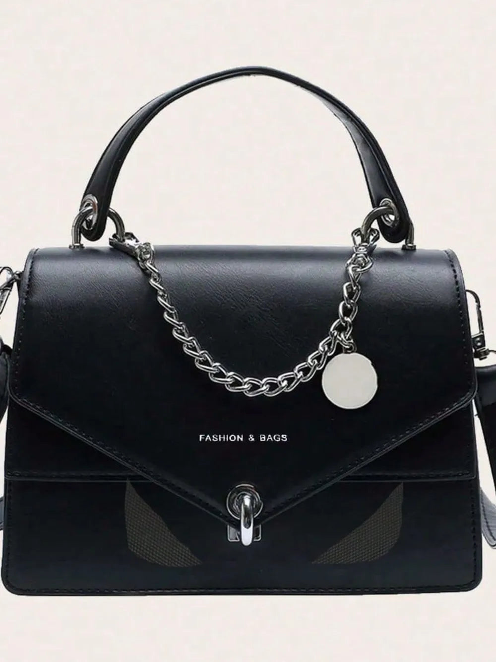 Chain PU Leather Detachable Shoulder Strap Handbag - LaTezza Online Shop