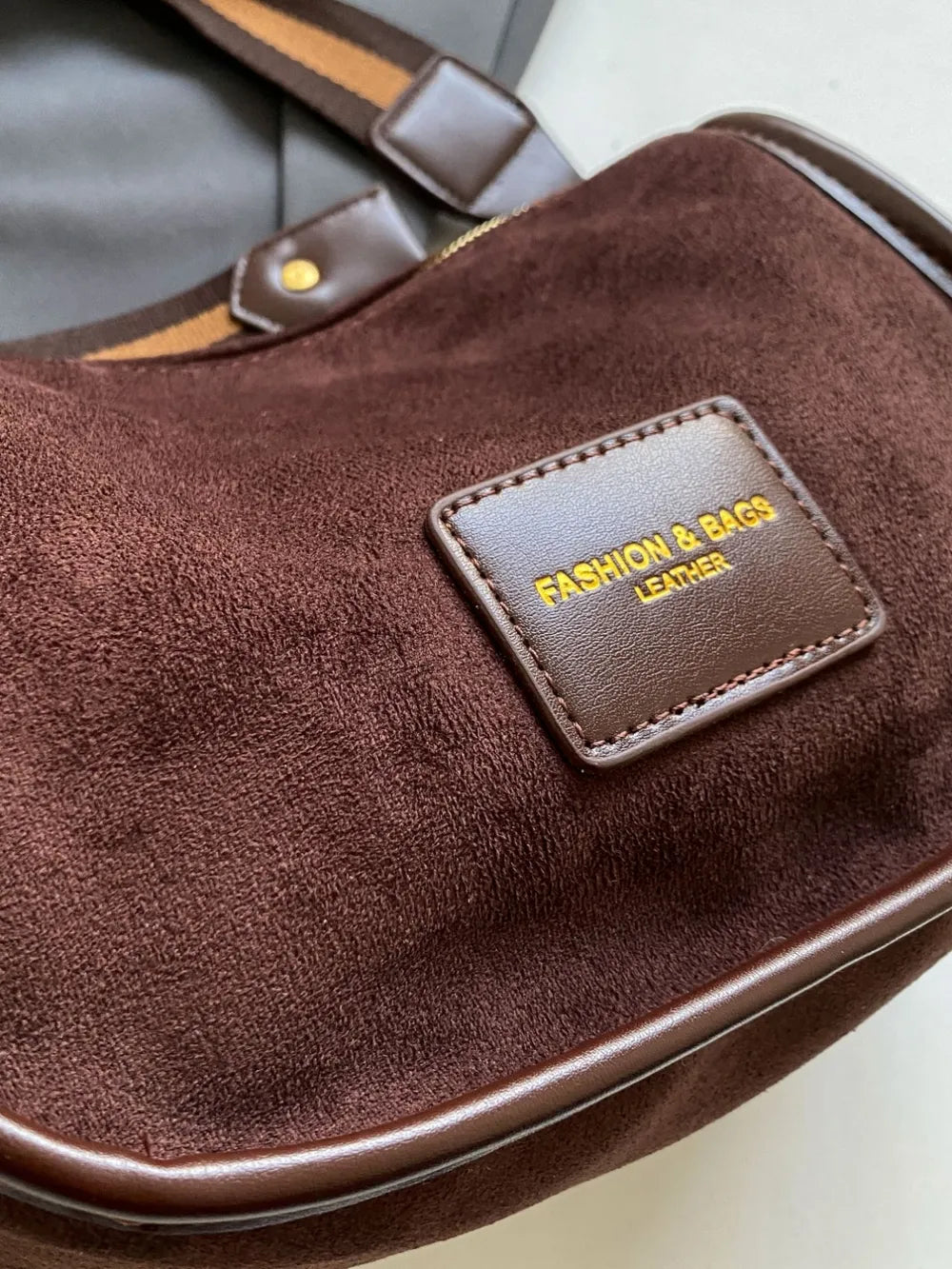 Suede Adjustable Strap Shoulder Bag - LaTezza Online Shop