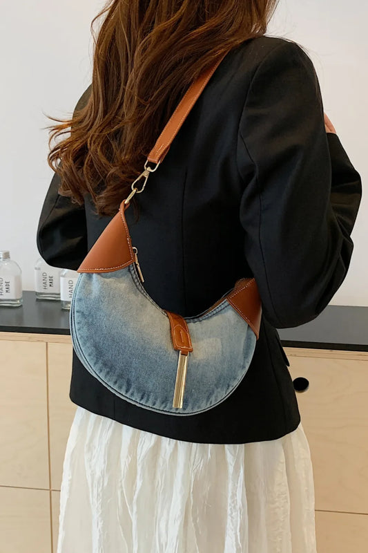Contrast Denim Shoulder Bag - LaTezza Online Shop