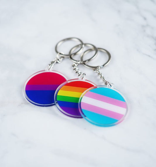 Bisexual Transgender LGBT Flag Pendant Key Ring - LaTezza Online Shop
