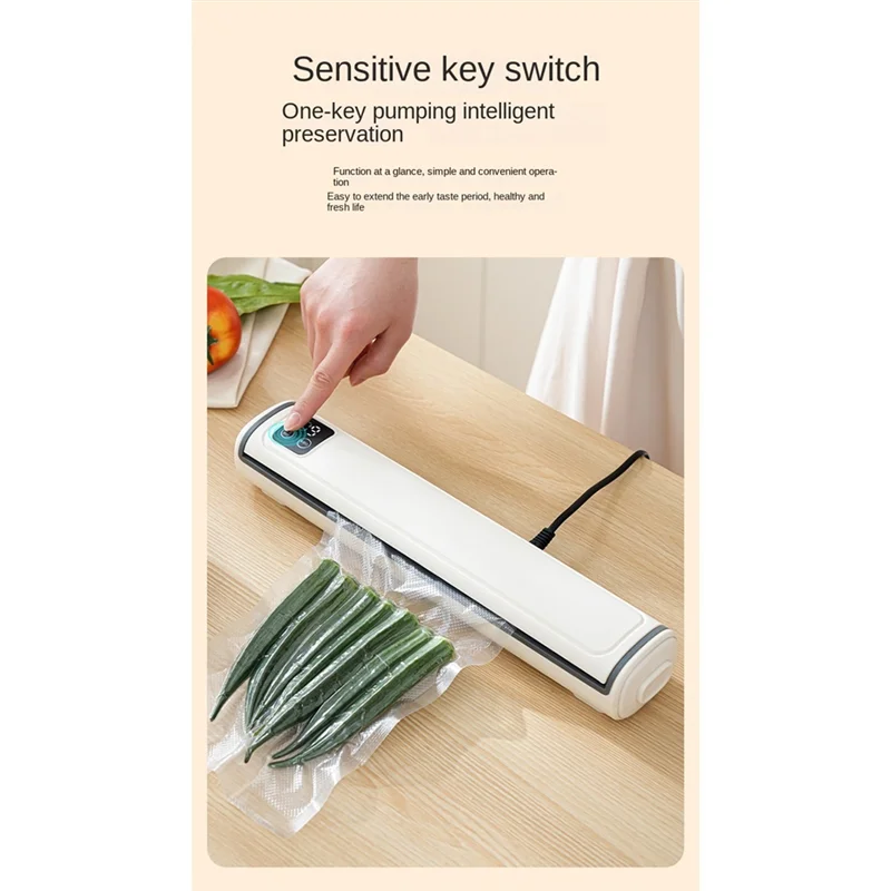 BISM For Home Kitchen, Camping, Travel Portable Vacuum Sealer Machine For Food Storage,Includes 10 Bags Compact EU Plug
