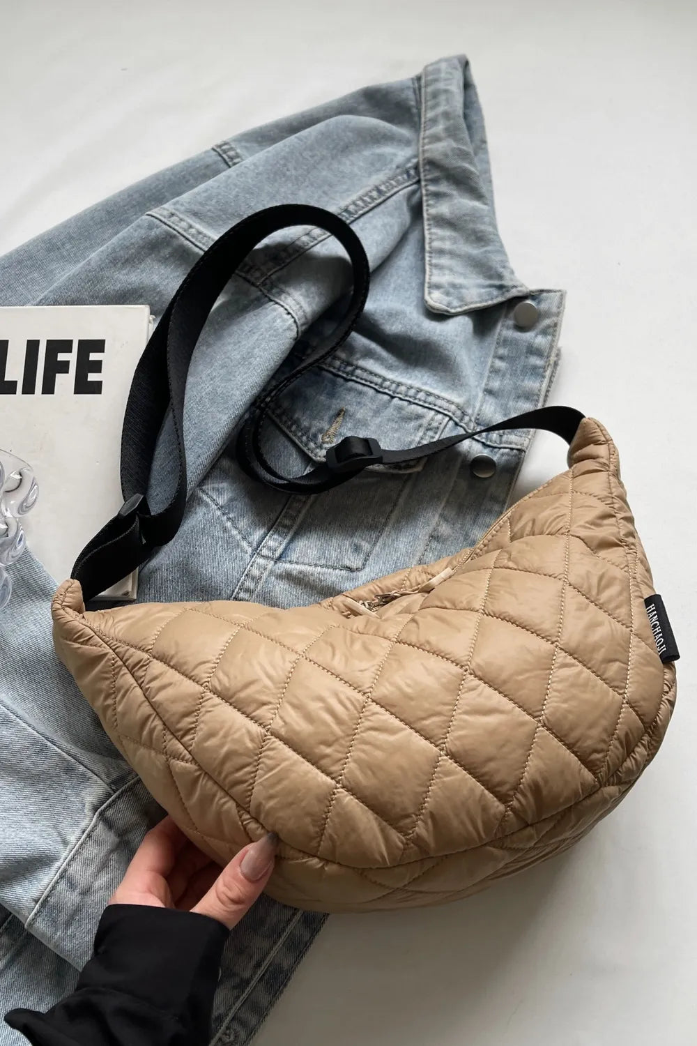 Quilted Adjustable Strap Crossbody Bag - LaTezza Online Shop