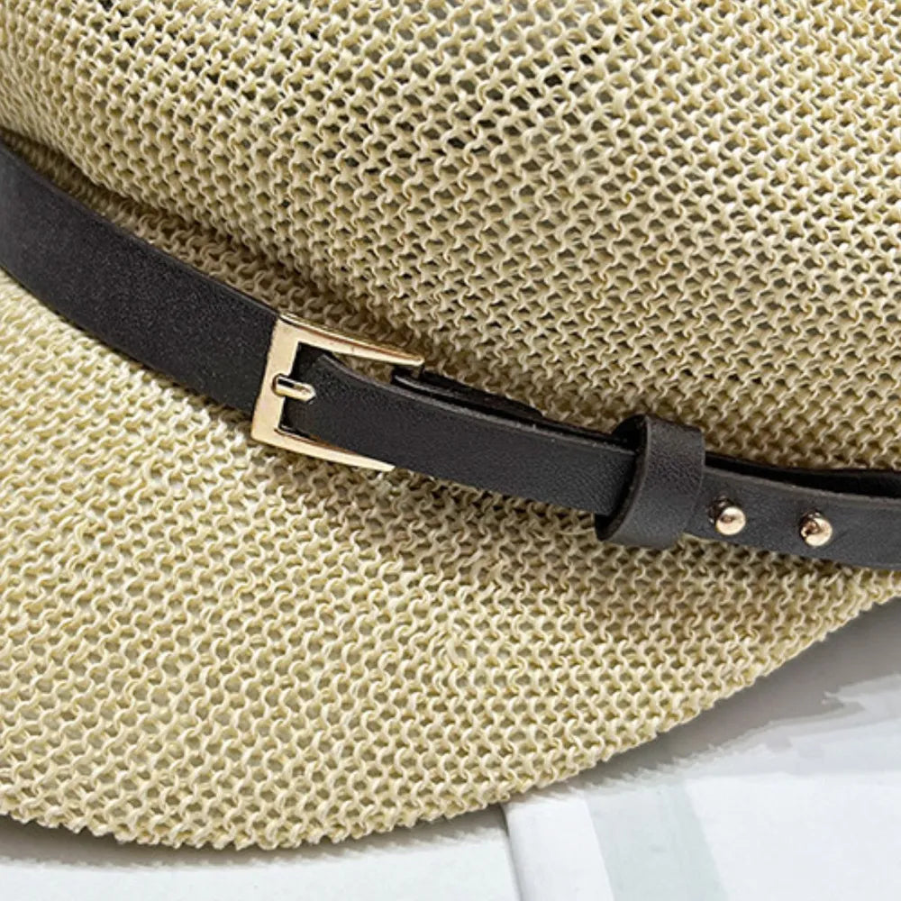 Straw Woven Buckle Hat - LaTezza Online Shop