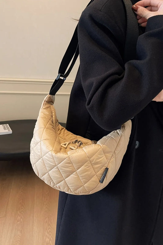Quilted Adjustable Strap Crossbody Bag - LaTezza Online Shop