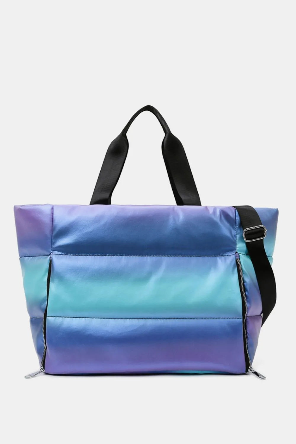 Gradient Quilted Travel Bag with Side Zippers - LaTezza Online Shop