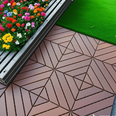 Plastic Interlocking Deck Tiles,44 Pack Patio Deck Tiles,12x12 Square Waterproof Outdoor All Weather - LaTezza Online Shop
