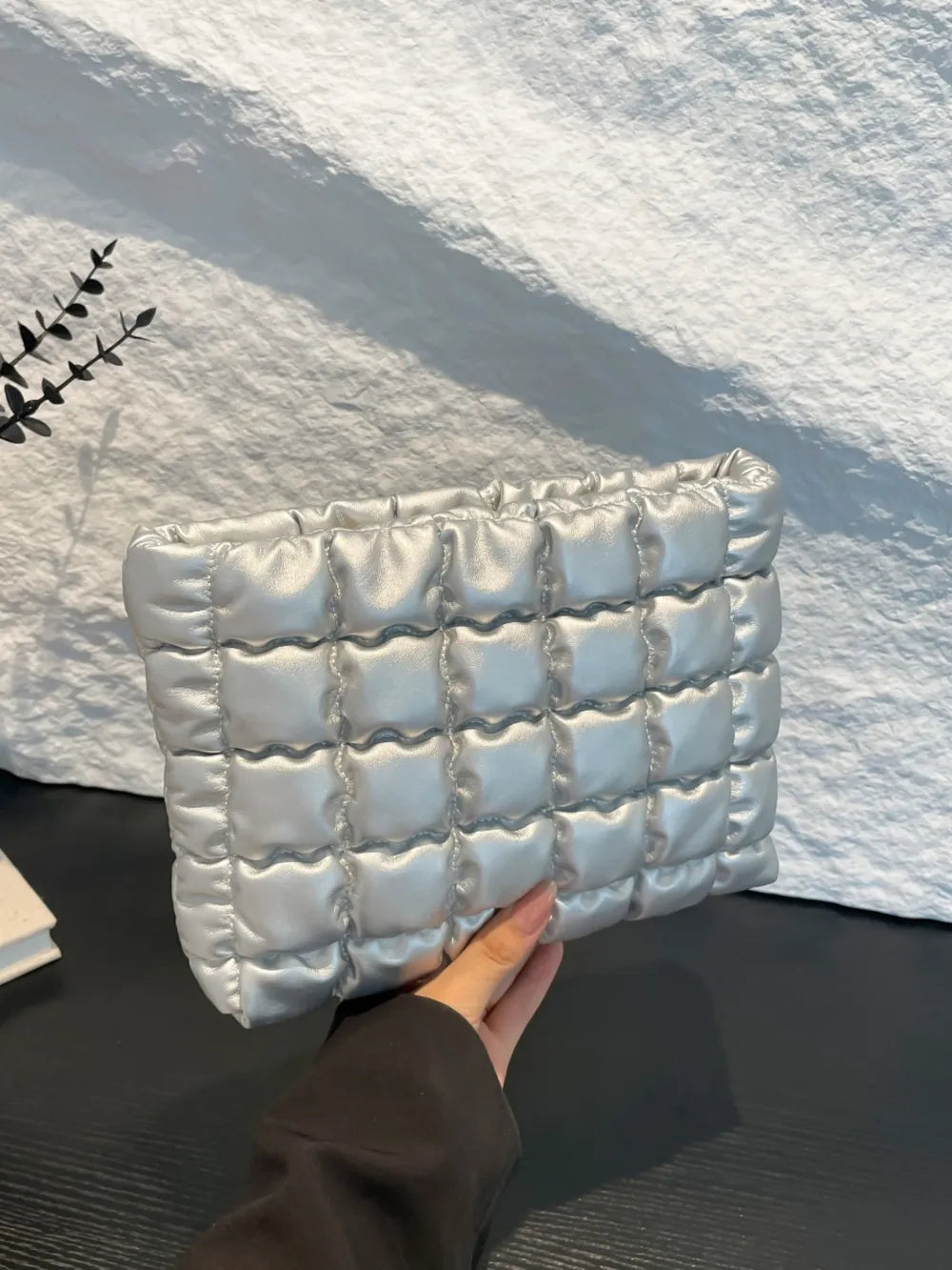 Quilted Plaid Clutch with Zipper - LaTezza Online Shop