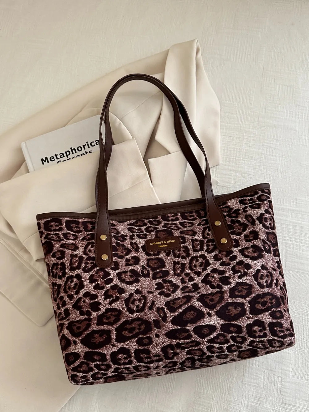 Leopard Polyester Tote Bag - LaTezza Online Shop
