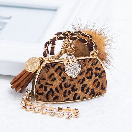 Personalized Leopard Print Handbag Key Ring Pendants - LaTezza Online Shop