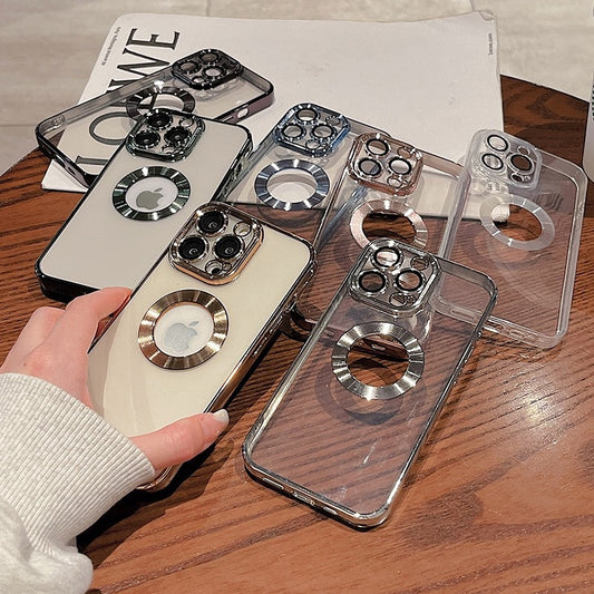 Phone Case With Camera Protector Advanced Electroplating Integrated With Lens Protector Phone Case For Iphone12 13promax Simple 11 Soft - LaTezza Online Shop