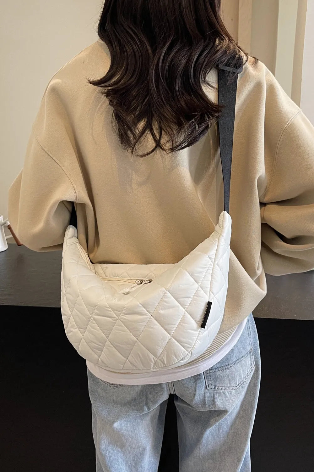 Quilted Adjustable Strap Crossbody Bag - LaTezza Online Shop