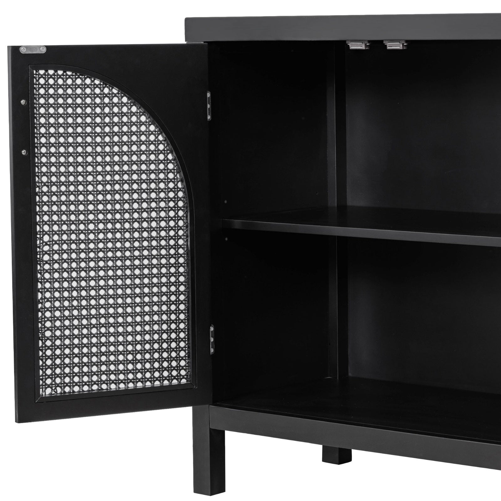 TREXM Sideboard With Rattan Door & Metal Handles For Living Room - LaTezza Online Shop