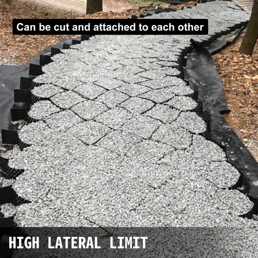 VEVOR Geo Grid Ground Grid 9x17 Ft, Geo Cell Grid 4 Inch Thick, Gravel Grid HDPE Material, Ground Stabilization Grid 1885 LBS Per Sq, Tensile Strength Gravel Ground Grid For Slope Driveways,  - LaTezza Online Shop