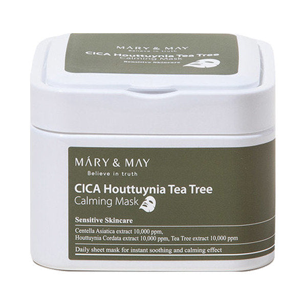 [MARY & MAY] CICA Houttuynia Tea Tree Calming Mask Sheets 30 Sheets - LaTezza Online Shop