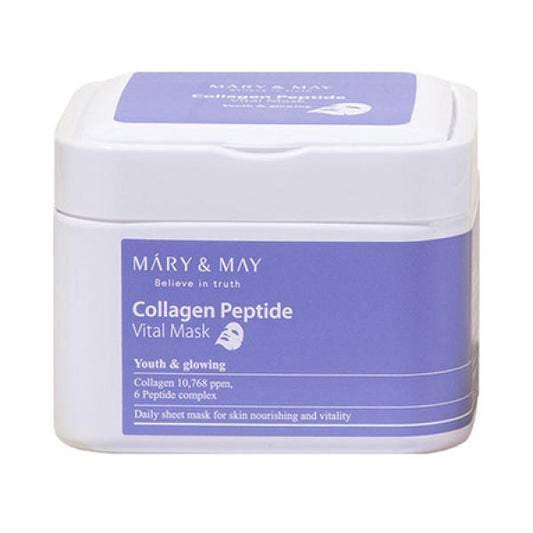 [MARY & MAY] Collagen Peptide Vital Mask Sheets 30 Sheets - LaTezza Online Shop