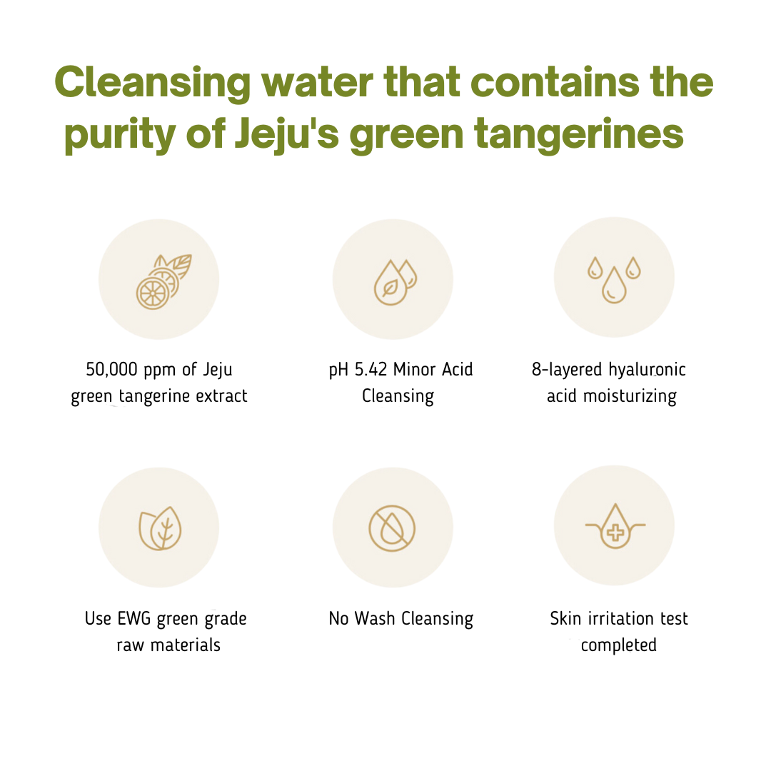 BeaumAnt Jeju Green Tangerine Cleansing Water 500ml - LaTezza Online Shop