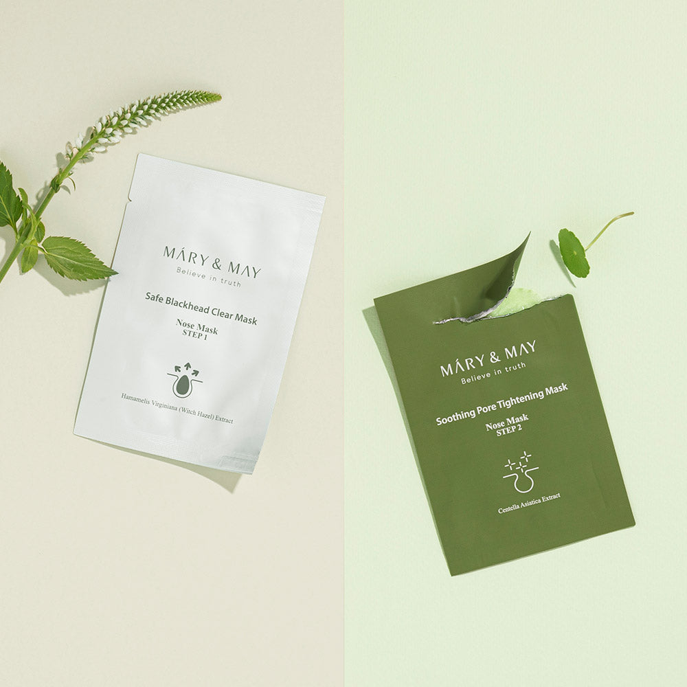 [MARY & MAY] Daily Safe Black Head Clear Nose Mask [Step1 3.5g+Step2 3.5g] X 10pcs - LaTezza Online Shop