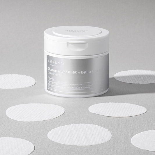 [MARY & MAY] Gluconolactone (PHA)+Betula Alba Juice Cleansing Pad 270ml (70 Pads) - LaTezza Online Shop