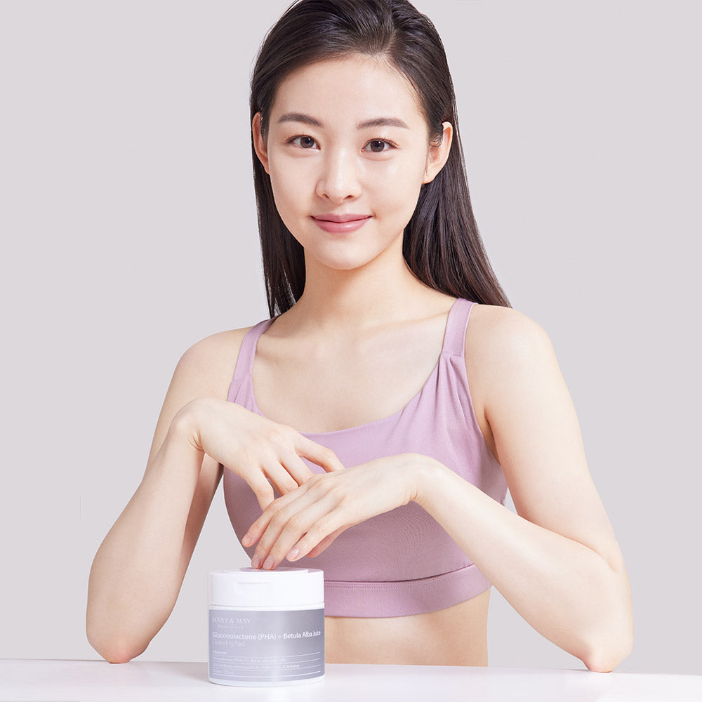 [MARY & MAY] Gluconolactone (PHA)+Betula Alba Juice Cleansing Pad 270ml (70 Pads) - LaTezza Online Shop