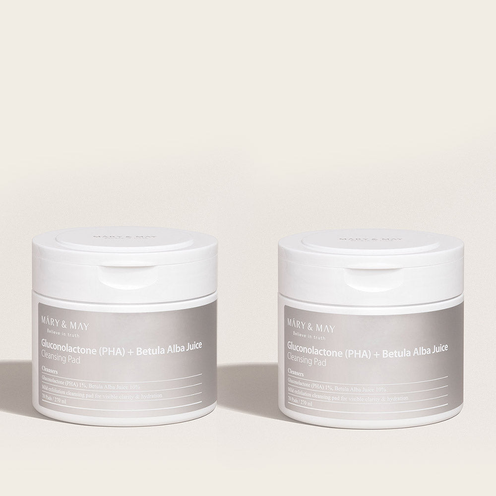 [MARY & MAY] Gluconolactone (PHA)+Betula Alba Juice Cleansing Pad 270ml (70 Pads) - LaTezza Online Shop