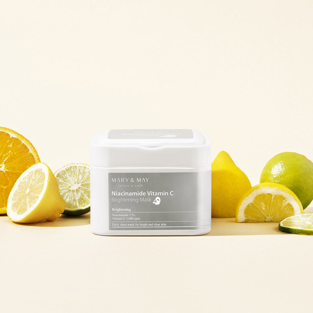 [MARY & MAY] Niacinamide Vitamin C Brightening Mask 400g (30ea) - LaTezza Online Shop