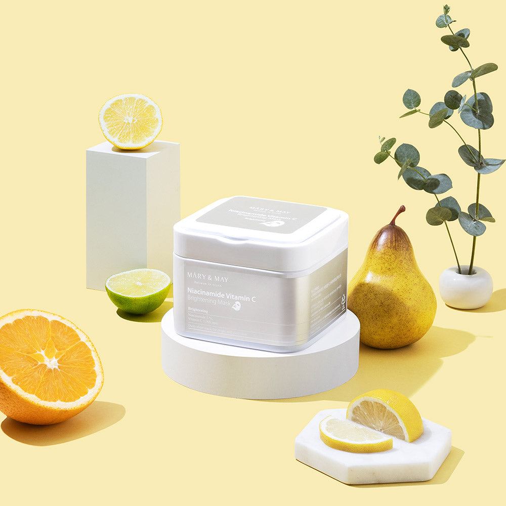 [MARY & MAY] Niacinamide Vitamin C Brightening Mask 400g (30ea) - LaTezza Online Shop