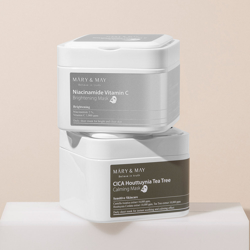 [MARY & MAY] Niacinamide Vitamin C Brightening Mask 400g (30ea) - LaTezza Online Shop