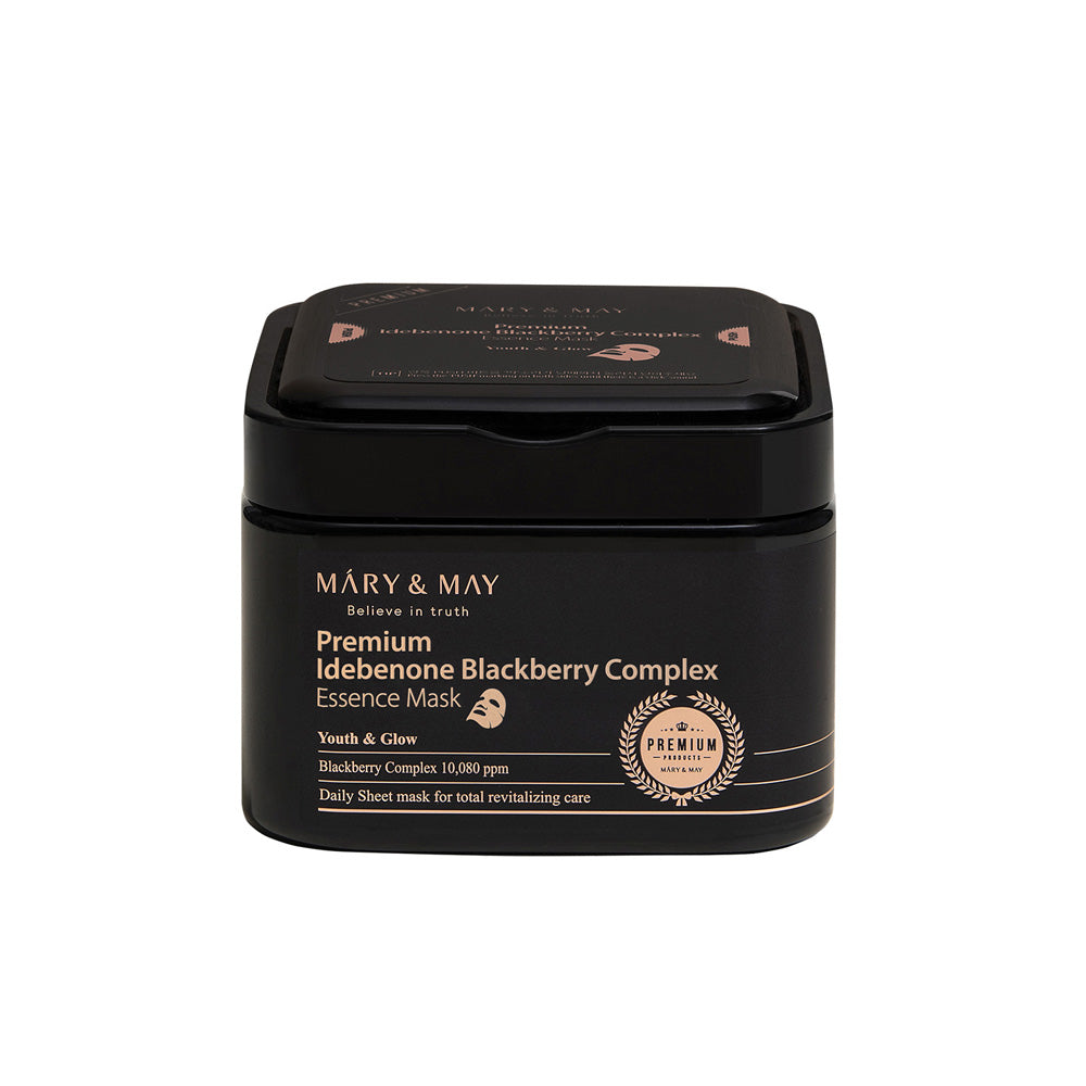 [MARY & MAY] Premium Idebenone Blackberry Complex Essence Mask 250g (20ea) 