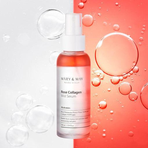 [MARY & MAY] Rose Collagen Mist Serum 100ml - LaTezza Online Shop