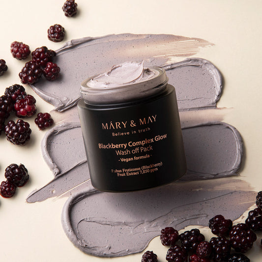 [MARY & MAY] Vegan Blackberry Complex Glow Wash off Pack 125g - LaTezza Online Shop