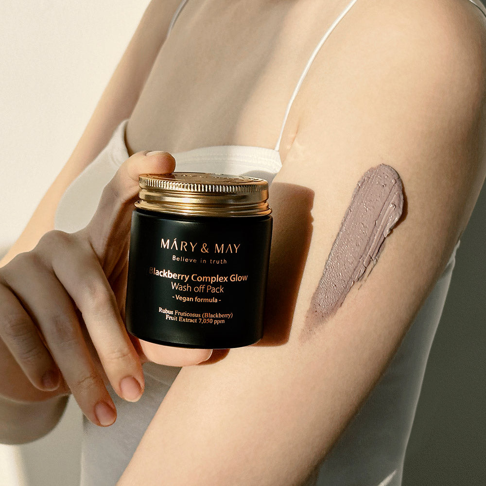 [MARY & MAY] Vegan Blackberry Complex Glow Wash off Pack 125g - LaTezza Online Shop