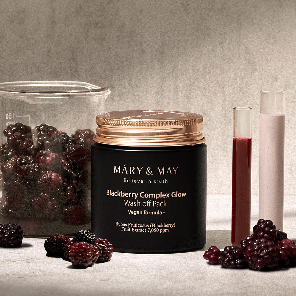 [MARY & MAY] Vegan Blackberry Complex Glow Wash off Pack 125g - LaTezza Online Shop