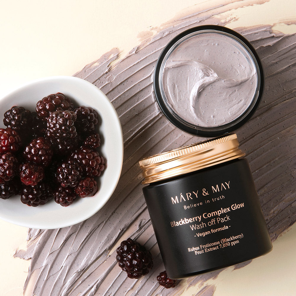 [MARY & MAY] Vegan Blackberry Complex Glow Wash off Pack 125g - LaTezza Online Shop